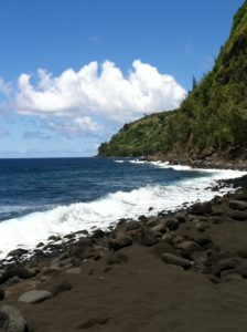 Black sand beach, Hawaii Big Island, JHD